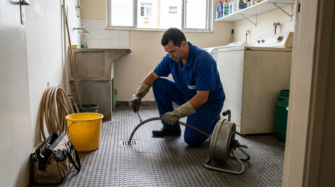 Desentupimento de ralo profissional em Palmas‑TO
